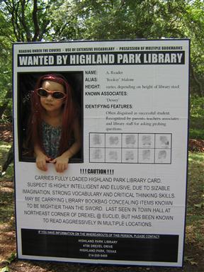 'Highland Park Library Most Wanted Reader'