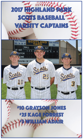 Highland Park Scots Baseball Announces 2016-2017 Captains - Park Cities ...