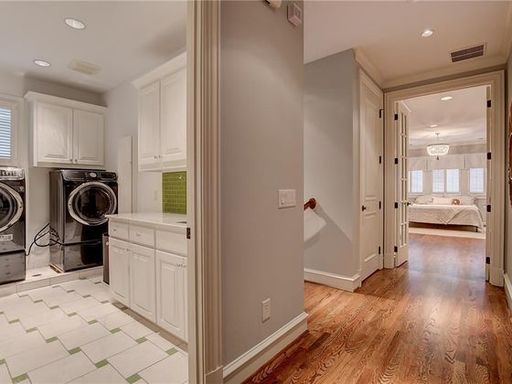 Laundry room upstairs- no need to cart clothes dow